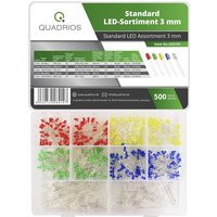 Quadrios 23O191 LED-Sortiment Rot, Grün, Gelb, Blau, Weiß 3 mm 20 mA 2 V, 3 V von QUADRIOS