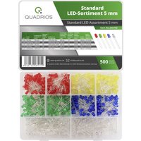 Quadrios 23O192 LED-Sortiment Rot, Grün, Gelb, Blau, Weiß 5 mm 20 mA 2 V, 3 V von QUADRIOS
