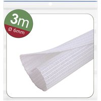 Quadrios 24CA469 24CA469 Geflechtschlauch Weiß Polyester 6 bis 7 mm 3 m von QUADRIOS