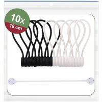 Quadrios 25CA577 25CA577 Magnet-Kabelbinder Schwarz, Weiß 10 St. von QUADRIOS