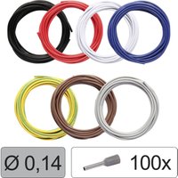25CW110 Einzelader LiFY 0.14 mm² Schwarz, Rot, Weiß, Blau, Gelb-Grün, Braun, Grau 1 Set - Quadrios von QUADRIOS