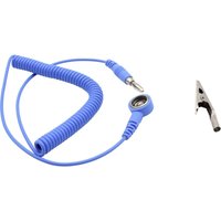 Quadrios - ESD-Erdungskabel 1.80 m Druckknopf 10 mm, Stecker, Krokodilklemme von QUADRIOS