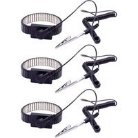 Quadrios ESD-Handgelenkband Schwarz Druckknopf 10 mm von QUADRIOS