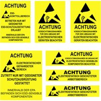 Quadrios - ESD-Warnschild 1 St. Gelb, Schwarz (l x b) 140 mm x 140 mm von QUADRIOS