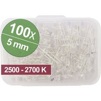 Quadrios - 1802O028, led Sortiment 5 mm Leuchtdioden Warmweiss (20000 mcd) 100 tlg von QUADRIOS