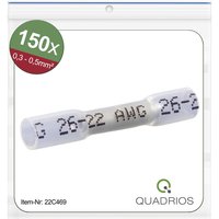 22C469 Stoßverbinder mit Schrumpfschlauch 0.3 mm² 0.5 mm² Vollisoliert Weiß 1 Set - Quadrios von QUADRIOS