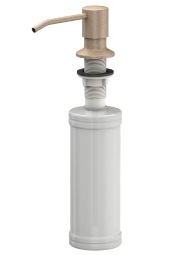 QUADRON Seifenspender Beige Metall 350ml Spülmittelspender, Nachfüllbarer Soap Dispenser, Spender Geeignet für Küche, Handseife, Shampoo, Duschgel, Waschmittel, Bad von QUADRON imagine your kitchen