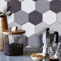 Quadrostyle Grau Hexagon Fliesenaufkleber | Hexa Carbon - Schälen & Aufkleben 2D Quadrostyle Grau Hexagon Fliesenaufkleber | Hexa Carbon - Schälen & Aufkleben 2D von QUADROSTYLE