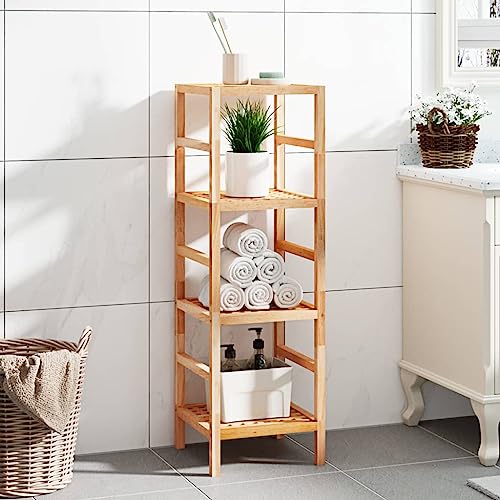 QUAHEAS Badregal Massivholz Nussbaum 35,5x35,5x112,5 cm, vielseitiges Standregal für Badezimmer, Waschküche, Schlafzimmer, Balkon, platzsparender Stauraum Organizer QUAHEAS Badregal Massivholz Nussbaum 35,5x35,5x112,5 cm, vielseitiges Standregal für Badezimmer, Waschküche, Schlafzimmer, Balkon, platzsparender Stauraum Organizer von QUAHEAS