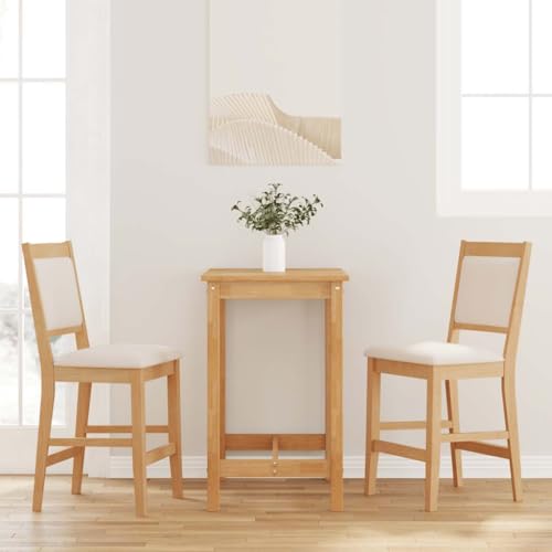 QUAHEAS Barhocker mit Kissen, 2er-Set aus Natur Massivholz Gummibaum, Ergonomische Design Counter Stühle, Ideal für Küche & Esszimmer QUAHEAS Barhocker mit Kissen, 2er-Set aus Natur Massivholz Gummibaum, Ergonomische Design Counter Stühle, Ideal für Küche & Esszimmer von QUAHEAS