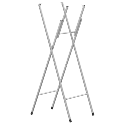 QUAHEAS Bartisch-Gestell Klappbar Silbern 45x53x108 cm, Verzinkter Stahl, Robuste Tischbeine für Stehtisch, Platzsparendes Klappdesign, Hohe Belastbarkeit von QUAHEAS