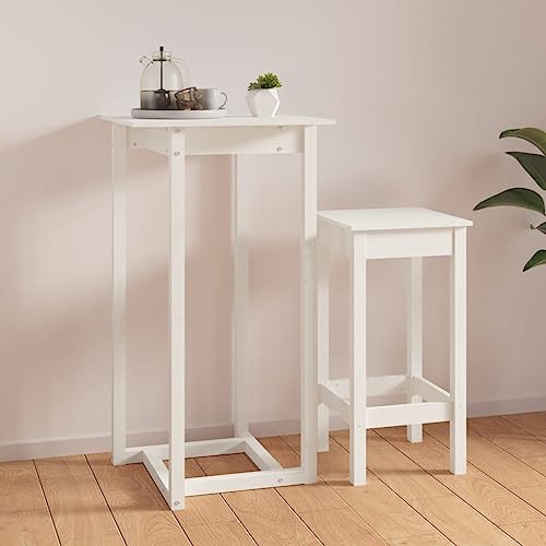 QUAHEAS Bartisch Weiß 60x60x110 cm Massivholz Kiefer, Stabiler Stehtisch für Küche und Esszimmer, moderner Frühstückstisch, vielseitiger Bistrotisch QUAHEAS Bartisch Weiß 60x60x110 cm Massivholz Kiefer, Stabiler Stehtisch für Küche und Esszimmer, moderner Frühstückstisch, vielseitiger Bistrotisch von QUAHEAS