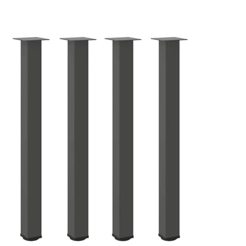 QUAHEAS Bartischbeine 4 STK. Anthrazit 100-102 cm, pulverbeschichteter Stahl, verstellbare Nivellierfüße, robuste Möbelbeine für Stehtische, modernes Design von QUAHEAS