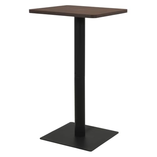 QUAHEAS Bistrotisch Dunkle Esche 60x60x107 cm Melamin-Spanplatte Stahl 2 Personen modernes Design Esszimmer Küche Frühstück Restaurant Café Bar Wohnzimmer pflegeleicht QUAHEAS Bistrotisch Dunkle Esche 60x60x107 cm Melamin-Spanplatte Stahl 2 Personen modernes Design Esszimmer Küche Frühstück Restaurant Café Bar Wohnzimmer pflegeleicht von QUAHEAS