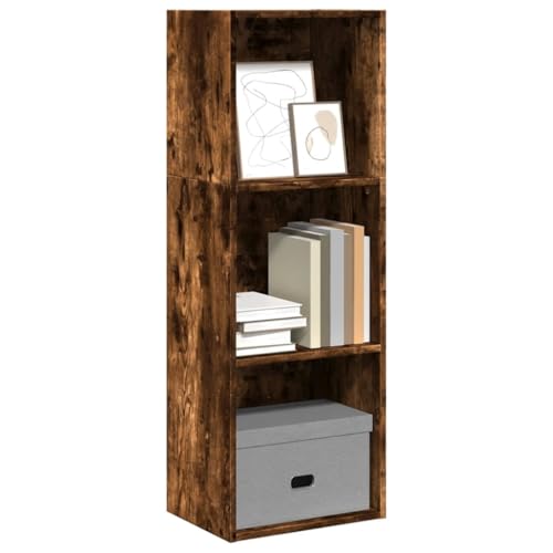 QUAHEAS Bücherregal, Räuchereiche, 40x30x114 cm, Holzwerkstoff für Bücher, Zeitschriften, DVDs, CDs und Dekoration, vielseitiger Organizer für Zuhause und Büro, praktisches Storage Regal QUAHEAS Bücherregal, Räuchereiche, 40x30x114 cm, Holzwerkstoff für Bücher, Zeitschriften, DVDs, CDs und Dekoration, vielseitiger Organizer für Zuhause und Büro, praktisches Storage Regal von QUAHEAS