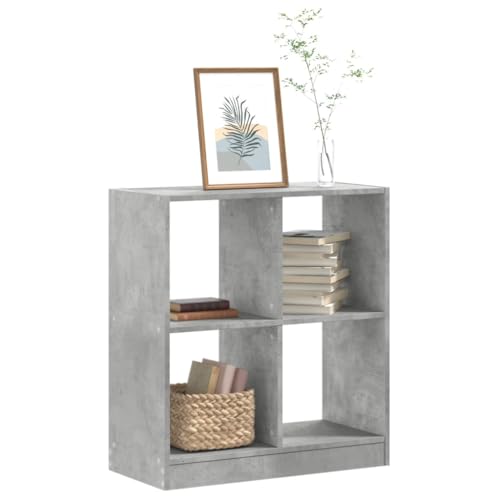 QUAHEAS Bücherregal Betongrau, 68,5x32x75 cm, Holzwerkstoff, vielseitige Aufbewahrung für Bücher, Dekoration im Wohnzimmer, Büro QUAHEAS Bücherregal Betongrau, 68,5x32x75 cm, Holzwerkstoff, vielseitige Aufbewahrung für Bücher, Dekoration im Wohnzimmer, Büro von QUAHEAS
