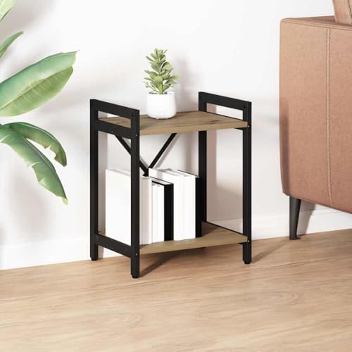 QUAHEAS Bücherregal Eiche handwerklich, 40x30x48,5 cm, Holzwerkstoff, industrielles Design, stabil, vielseitig, für Wohnzimmer, Büro QUAHEAS Bücherregal Eiche handwerklich, 40x30x48,5 cm, Holzwerkstoff, industrielles Design, stabil, vielseitig, für Wohnzimmer, Büro von QUAHEAS