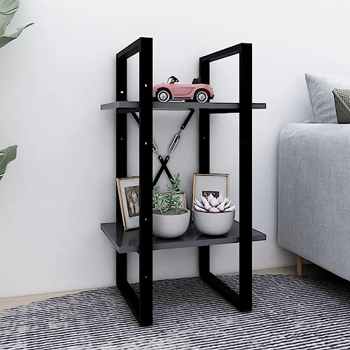 QUAHEAS Bücherregal Grau, 2 Fächer, 40x30x70 cm, Holzwerkstoff, Robuster Organizer für Bücher, Zeitschriften, Dekoration, Modernes Design QUAHEAS Bücherregal Grau, 2 Fächer, 40x30x70 cm, Holzwerkstoff, Robuster Organizer für Bücher, Zeitschriften, Dekoration, Modernes Design von QUAHEAS