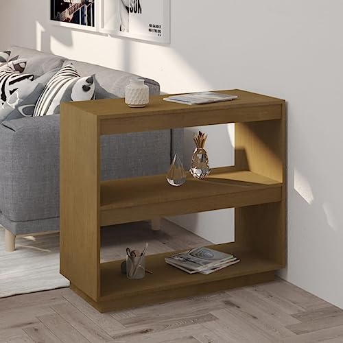 QUAHEAS Bücherregal Honigbraun, 80x35x71 cm, Massivholz Kiefer, Robustes Standregal für Bücher, Akten, Dekoration im Wohnzimmer QUAHEAS Bücherregal Honigbraun, 80x35x71 cm, Massivholz Kiefer, Robustes Standregal für Bücher, Akten, Dekoration im Wohnzimmer von QUAHEAS