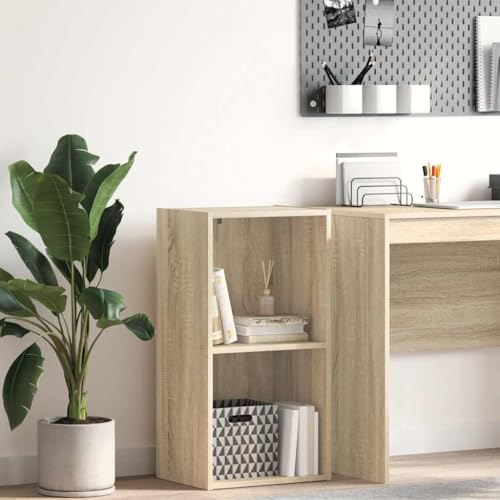 QUAHEAS Bücherregal mit 2 Fächern, Sonoma-Eiche Optik, 40x30x76,5 cm, stabiles Holzwerkstoff Regal für Bücher, Zeitschriften, Dekoration im Wohnzimmer, Schlafzimmer, Büro QUAHEAS Bücherregal mit 2 Fächern, Sonoma-Eiche Optik, 40x30x76,5 cm, stabiles Holzwerkstoff Regal für Bücher, Zeitschriften, Dekoration im Wohnzimmer, Schlafzimmer, Büro von QUAHEAS