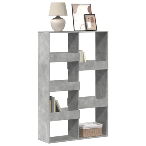 QUAHEAS Bücherregal mit 7 Fächern, 100x33x155,5 cm, Betongrau, Robustes Holzwerkstoff-Möbel, vielseitiges Regal für Bücher, Deko, ideal für Wohnzimmer, Schlafzimmer QUAHEAS Bücherregal mit 7 Fächern, 100x33x155,5 cm, Betongrau, Robustes Holzwerkstoff-Möbel, vielseitiges Regal für Bücher, Deko, ideal für Wohnzimmer, Schlafzimmer von QUAHEAS