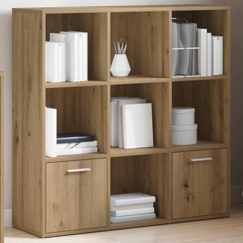 QUAHEAS Bücherschrank Artisan-Eiche, 98x29x97,5 cm, Holzwerkstoff, mit Türen, vielseitig einsetzbar, für Bücher, Zeitschriften, Dekoration QUAHEAS Bücherschrank Artisan-Eiche, 98x29x97,5 cm, Holzwerkstoff, mit Türen, vielseitig einsetzbar, für Bücher, Zeitschriften, Dekoration von QUAHEAS
