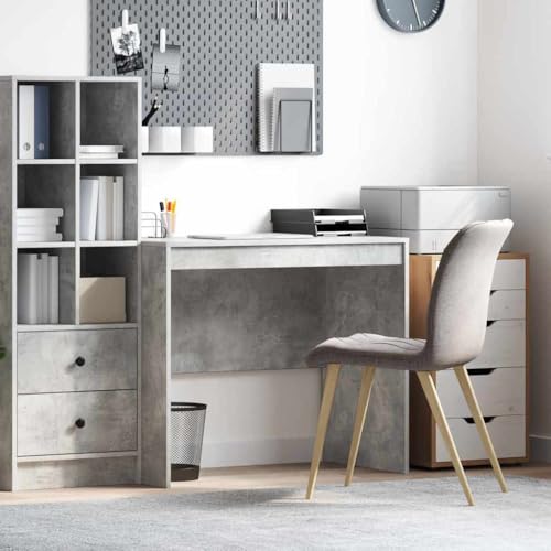 QUAHEAS Computertisch Beton Grau, MDF-Platte 90x50x76cm, minimalistischer Schreibtisch für Büro, Zuhause, Arbeitszimmer, Computer, modernes Design, Home-Office, Arbeitstisch QUAHEAS Computertisch Beton Grau, MDF-Platte 90x50x76cm, minimalistischer Schreibtisch für Büro, Zuhause, Arbeitszimmer, Computer, modernes Design, Home-Office, Arbeitstisch von QUAHEAS