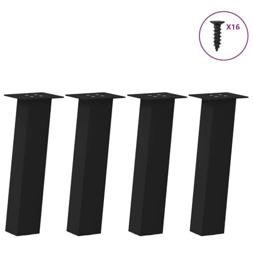 QUAHEAS Couchtischbeine 4 STK. Schwarz 30 cm, Pulverbeschichteter Stahl, Robuste Tischfüße mit Gummipuffern, Möbelbeine Modernes Design für DIY Tische, Ersatz Tischgestell Set QUAHEAS Couchtischbeine 4 STK. Schwarz 30 cm, Pulverbeschichteter Stahl, Robuste Tischfüße mit Gummipuffern, Möbelbeine Modernes Design für DIY Tische, Ersatz Tischgestell Set von QUAHEAS