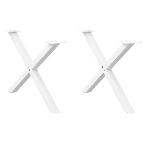QUAHEAS Couchtischbeine X-Form 2 STK. Weiß 70x42-43 cm, pulverbeschichteter Stahl, verstellbar, Möbelbeine für Couchtisch und Schreibtisch, modernes Design QUAHEAS Couchtischbeine X-Form 2 STK. Weiß 70x42-43 cm, pulverbeschichteter Stahl, verstellbar, Möbelbeine für Couchtisch und Schreibtisch, modernes Design von QUAHEAS