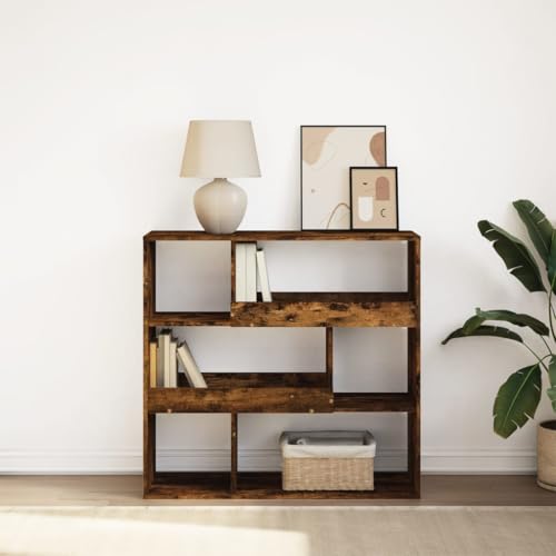 QUAHEAS Dieses vielseitige Bücherregal aus Räuchereiche dient als praktischer Raumteiler und eleganter Organizer, schafft zusätzlichen Stauraum für Bücher und Dekoration in jedem Raum. QUAHEAS Dieses vielseitige Bücherregal aus Räuchereiche dient als praktischer Raumteiler und eleganter Organizer, schafft zusätzlichen Stauraum für Bücher und Dekoration in jedem Raum. von QUAHEAS