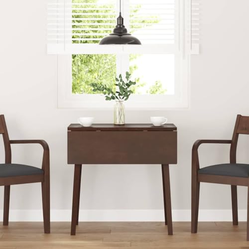 QUAHEAS Esstisch Braun Massivholz Gummibaumholz Klappbar Modern Design 90/45x75x75cm, Robuster Küchentisch für Esszimmer Wohnzimmer Büro, Platzsparend Langlebig Pflegeleicht. QUAHEAS Esstisch Braun Massivholz Gummibaumholz Klappbar Modern Design 90/45x75x75cm, Robuster Küchentisch für Esszimmer Wohnzimmer Büro, Platzsparend Langlebig Pflegeleicht. von QUAHEAS