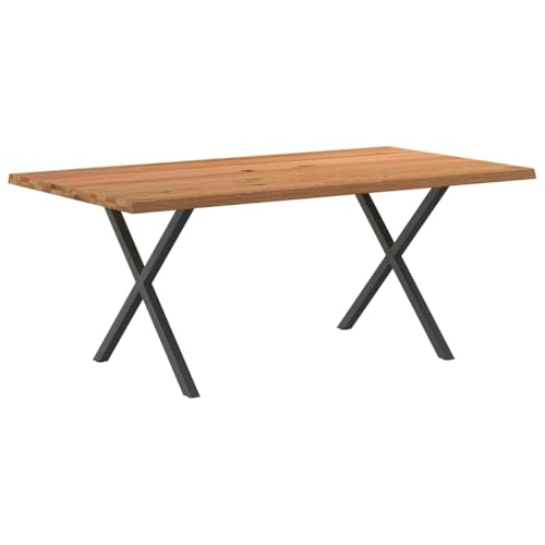 QUAHEAS Esstisch mit Baumkanten 180x100x74 cm Massivholz Eiche Natur Rechteckig, langlebig, stilvoll für Esszimmer, Küche, Wohnzimmer, modernes Holzmöbelstück, Perfekter Familientisch QUAHEAS Esstisch mit Baumkanten 180x100x74 cm Massivholz Eiche Natur Rechteckig, langlebig, stilvoll für Esszimmer, Küche, Wohnzimmer, modernes Holzmöbelstück, Perfekter Familientisch von QUAHEAS