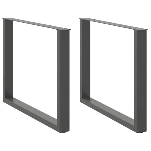 QUAHEAS Esstischbeine U-Form 2 STK. Anthrazit, 100x72-73 cm, pulverbeschichteter Stahl, verstellbare Nivellierfüße, robuste Tischbasis, Möbelzubehör QUAHEAS Esstischbeine U-Form 2 STK. Anthrazit, 100x72-73 cm, pulverbeschichteter Stahl, verstellbare Nivellierfüße, robuste Tischbasis, Möbelzubehör von QUAHEAS