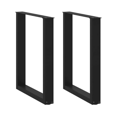 QUAHEAS Esstischbeine U-Form 2 STK. Schwarz 60x72-73 cm, pulverbeschichteter Stahl, verstellbare Füße, Möbelbeine für Tisch, Schreibtisch QUAHEAS Esstischbeine U-Form 2 STK. Schwarz 60x72-73 cm, pulverbeschichteter Stahl, verstellbare Füße, Möbelbeine für Tisch, Schreibtisch von QUAHEAS