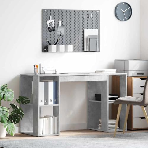 QUAHEAS Grauer Computertisch, Betongrau Holzwerkstoff mit Beton-Optik, moderner Schreibtisch für Büro & Home Office, ideal zum Arbeiten & Lernen QUAHEAS Grauer Computertisch, Betongrau Holzwerkstoff mit Beton-Optik, moderner Schreibtisch für Büro & Home Office, ideal zum Arbeiten & Lernen von QUAHEAS