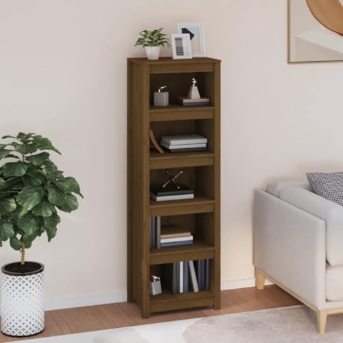 QUAHEAS Honigbraunes Massivholz Kiefer Bücherregal 50x35x154 cm, vielseitiges Standregal für Bücher, Organizer und Dekoration in jedem Raum, ideal für Schlafzimmer QUAHEAS Honigbraunes Massivholz Kiefer Bücherregal 50x35x154 cm, vielseitiges Standregal für Bücher, Organizer und Dekoration in jedem Raum, ideal für Schlafzimmer von QUAHEAS