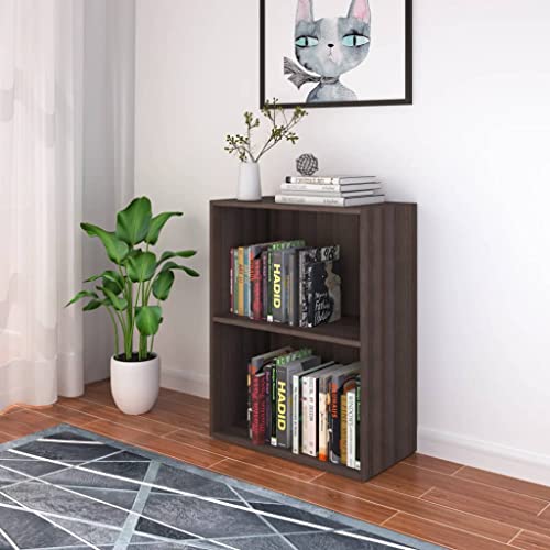 QUAHEAS Kompaktes Bücherregal aus Holzwerkstoff, 60x31x78 cm, Grau Sonoma-Eiche, mit verstellbarem Regal als vielseitiger Organizer für Bücher, Akten & Deko im Zimmer oder Schlafzimmer QUAHEAS Kompaktes Bücherregal aus Holzwerkstoff, 60x31x78 cm, Grau Sonoma-Eiche, mit verstellbarem Regal als vielseitiger Organizer für Bücher, Akten & Deko im Zimmer oder Schlafzimmer von QUAHEAS