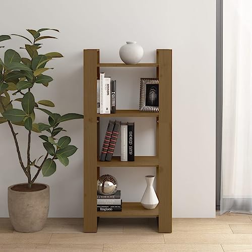 QUAHEAS Massivholz Kiefer Bücherregal Honigbraun 60x35x125cm, vielseitiges Holz Regal als stilvoller Raumteiler Organizer, ideal für Bücher, DVDs, Deko im Wohnzimmer, Schlafzimmer, Büro QUAHEAS Massivholz Kiefer Bücherregal Honigbraun 60x35x125cm, vielseitiges Holz Regal als stilvoller Raumteiler Organizer, ideal für Bücher, DVDs, Deko im Wohnzimmer, Schlafzimmer, Büro von QUAHEAS