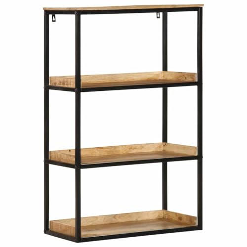 QUAHEAS Modernes Massivholz Bücherregal aus Mangoholz, Braun, 70x35x110 cm, Robustes Regal als vielseitiger Stauraum Organizer für Bücher, Dekoration und Akten im Wohnzimmer, Schlafzimmer, Büro. QUAHEAS Modernes Massivholz Bücherregal aus Mangoholz, Braun, 70x35x110 cm, Robustes Regal als vielseitiger Stauraum Organizer für Bücher, Dekoration und Akten im Wohnzimmer, Schlafzimmer, Büro. von QUAHEAS