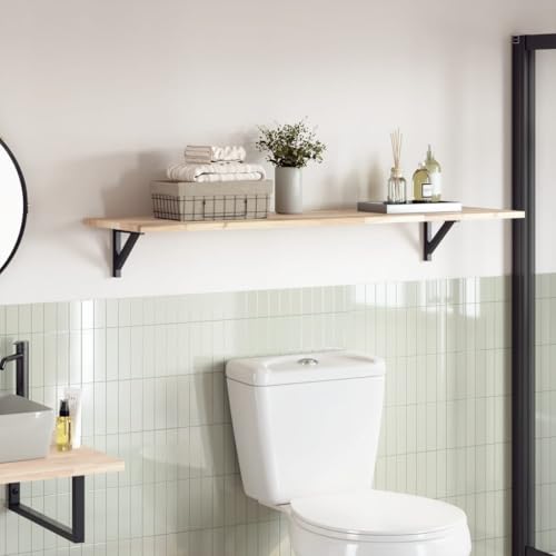 QUAHEAS Rechteckige Tischplatte 140x40x2 cm, Massivholz Akazie Unbehandelt, Langlebige Schreibtischplatte für Zuhause, Vielseitige Holzplatte von QUAHEAS