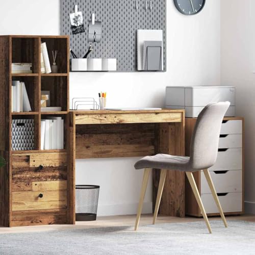 QUAHEAS Schreibtisch Alter Holz Optik, 90x40x76cm, Kompakter Computertisch für Homeoffice, Langlebiger Bürotisch, Modernes Design, Einfache Montage QUAHEAS Schreibtisch Alter Holz Optik, 90x40x76cm, Kompakter Computertisch für Homeoffice, Langlebiger Bürotisch, Modernes Design, Einfache Montage von QUAHEAS