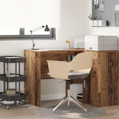 QUAHEAS Schreibtisch Altes Holz Spanplatten Klein Stauraum, 80x50cm, Kompakter Computertisch für Home Office, Robuster Bürotisch, Arbeitszimmer QUAHEAS Schreibtisch Altes Holz Spanplatten Klein Stauraum, 80x50cm, Kompakter Computertisch für Home Office, Robuster Bürotisch, Arbeitszimmer von QUAHEAS