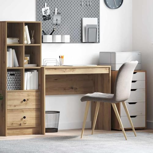 QUAHEAS Schreibtisch Artisan Eiche Spanplatte Mittel Langlebig, Kompakter Computertisch für Home-Office, Modernes Design, Einfache Montage QUAHEAS Schreibtisch Artisan Eiche Spanplatte Mittel Langlebig, Kompakter Computertisch für Home-Office, Modernes Design, Einfache Montage von QUAHEAS