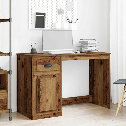 QUAHEAS Schreibtisch mit Stauraum, recyceltes Holz, 50x115x75 cm, rustikaler Look, für Home Office, Computerarbeit & kreative Projekte, langlebig, stilvoll QUAHEAS Schreibtisch mit Stauraum, recyceltes Holz, 50x115x75 cm, rustikaler Look, für Home Office, Computerarbeit & kreative Projekte, langlebig, stilvoll von QUAHEAS