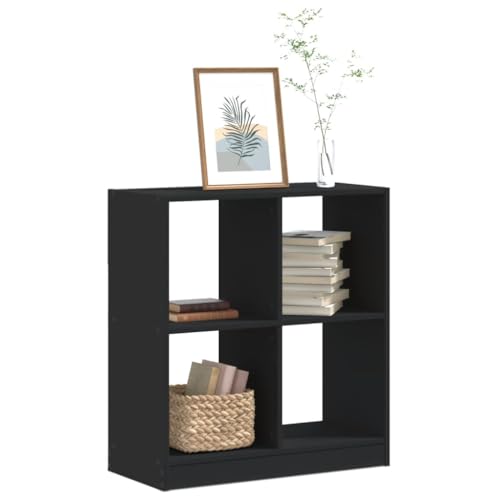 QUAHEAS Schwarz Bücherregal 68,5x32x75 cm aus robustem Holzwerkstoff, vielseitiger Stauraum Organizer, EIN praktisches Regal für Bücher, Deko im Wohnzimmer, Schlafzimmer, Büro QUAHEAS Schwarz Bücherregal 68,5x32x75 cm aus robustem Holzwerkstoff, vielseitiger Stauraum Organizer, EIN praktisches Regal für Bücher, Deko im Wohnzimmer, Schlafzimmer, Büro von QUAHEAS
