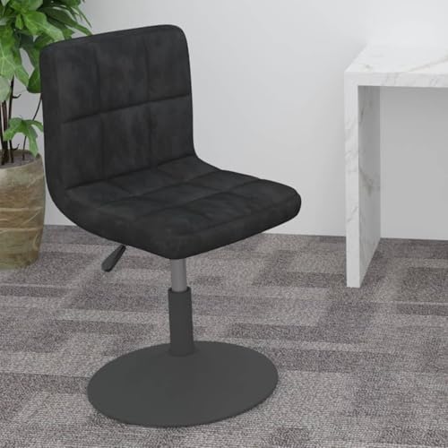 QUAHEAS Schwarzer Drehbarer Samt Barhocker, Höhenverstellbarer Küchenstuhl mit Rückenlehne, Moderner Thekenstuhl für Esszimmer und Frühstückstheke QUAHEAS Schwarzer Drehbarer Samt Barhocker, Höhenverstellbarer Küchenstuhl mit Rückenlehne, Moderner Thekenstuhl für Esszimmer und Frühstückstheke von QUAHEAS