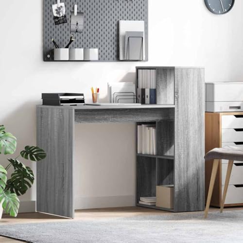 QUAHEAS Sonoma Grau Schreibtisch, Rechteckig, Spanplatte, Laminat, Langlebig, für Home Office, Computer, Studium, Modernes Design, Praktischer Arbeitsplatz QUAHEAS Sonoma Grau Schreibtisch, Rechteckig, Spanplatte, Laminat, Langlebig, für Home Office, Computer, Studium, Modernes Design, Praktischer Arbeitsplatz von QUAHEAS