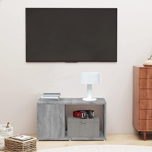 QUAHEAS TV-Schrank Grau Sonoma, 60x24x32 cm, Holzwerkstoff, langlebig, mit Stauraum für DVDs, Spielekonsolen, Zeitschriften, ideal als Bücherregal im Büro, Schlafzimmer QUAHEAS TV-Schrank Grau Sonoma, 60x24x32 cm, Holzwerkstoff, langlebig, mit Stauraum für DVDs, Spielekonsolen, Zeitschriften, ideal als Bücherregal im Büro, Schlafzimmer von QUAHEAS