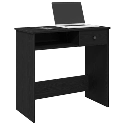 Schreibtisch Schwarz 80x40x75 cm Holzwerkstoff, Kompakter Computer-Desk für Home-Office & Study, Robuster Work-Table mit Geräumiger Tischplatte Schreibtisch Schwarz 80x40x75 cm Holzwerkstoff, Kompakter Computer-Desk für Home-Office & Study, Robuster Work-Table mit Geräumiger Tischplatte von QUAHEAS