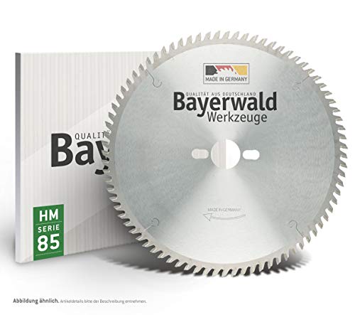 Bayerwald - HM Kreissägeblatt - Ø 350 mm x 3,5 mm x 30 mm | Trapezflachzahn positiv (84 Zähne) | Kombinebenlöcher | für Fertigschnitte in Kunststoffe & Holwerkstoffe von Bayerwald Werkzeuge